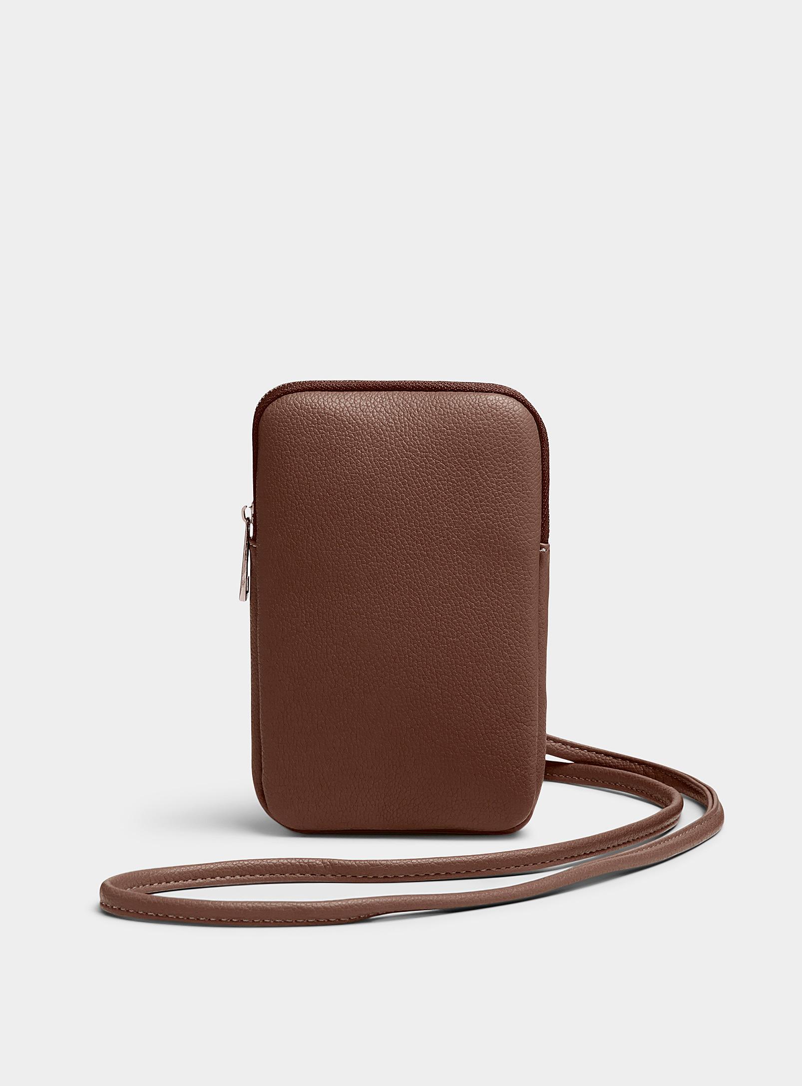 Simons - Women's Solid recycled phone clutch