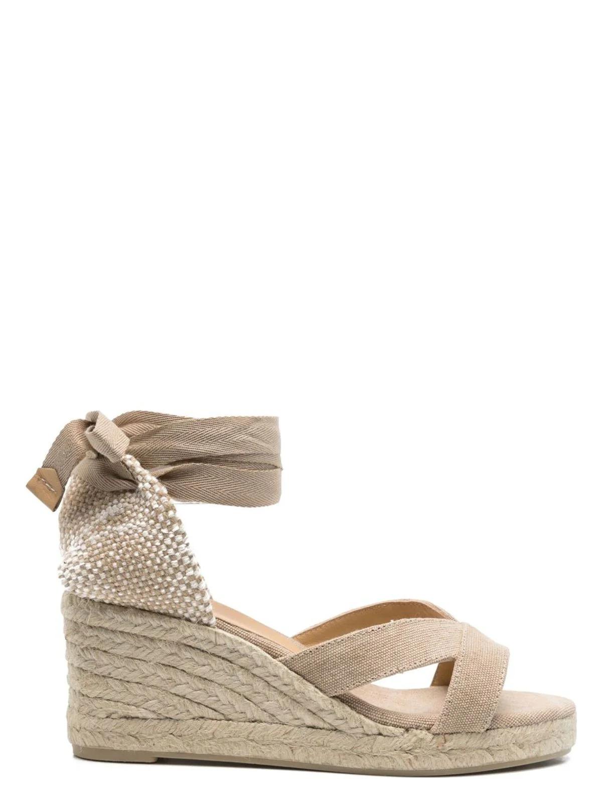 Castañer Women's Bailey Canvas Espadrilles Sandal in Beige | Size 41