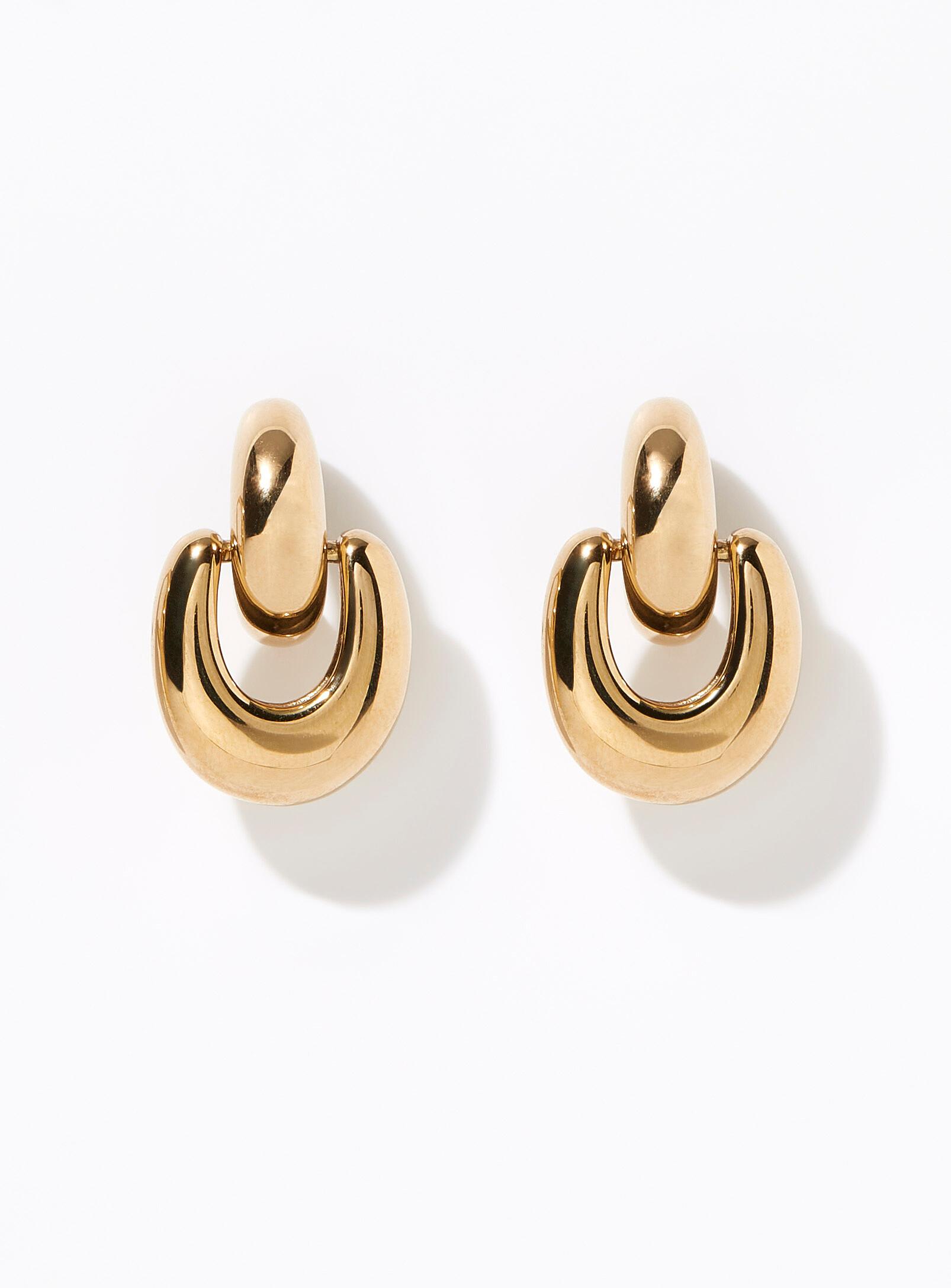 Double-link earrings