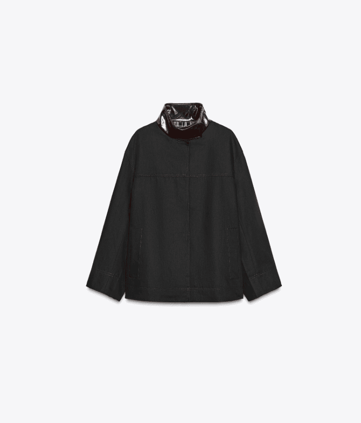 ZW COLLECTION CONTRAST COLLAR JACKET