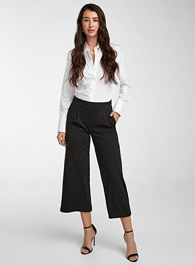 Structured jersey cropped pant