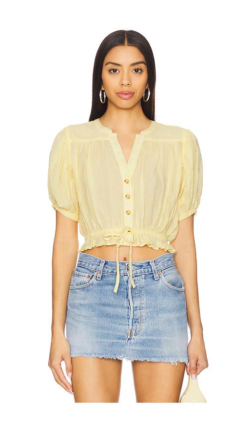 Free People x We The Free Little Cloud Shirt in Yellow