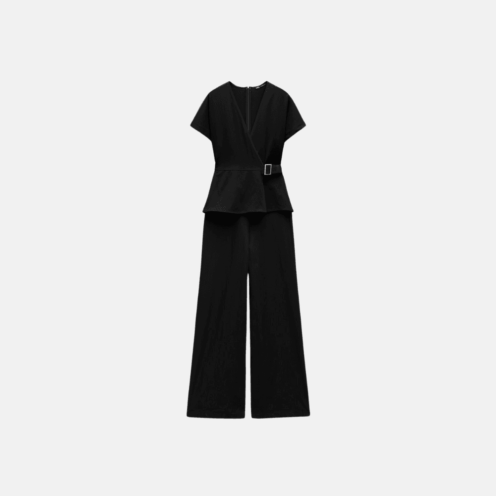 Combination Buckle Full Length Jumpsuit