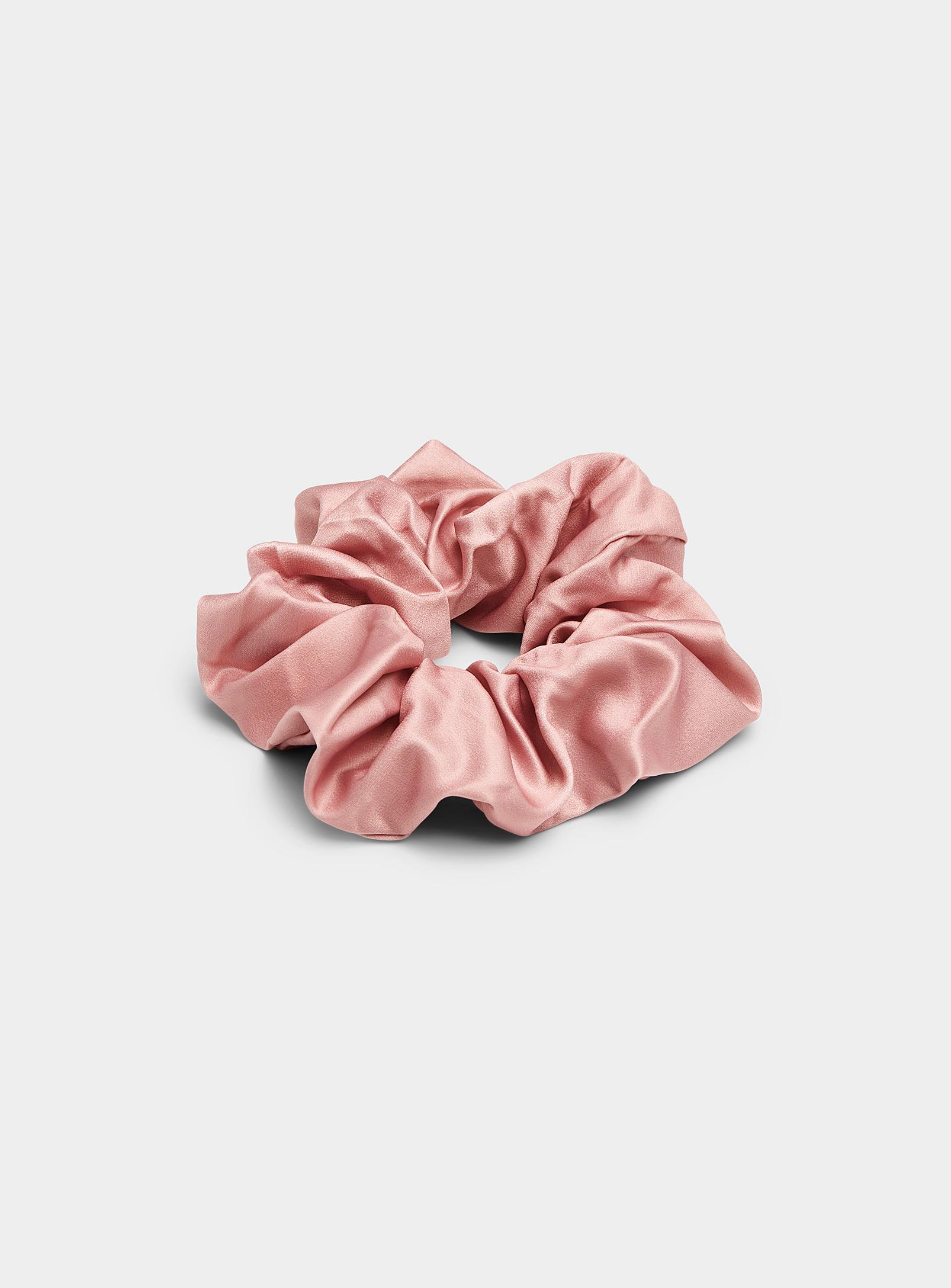 Simons - Large satiny colour scrunchie (Women, Pink, ONE SIZE)