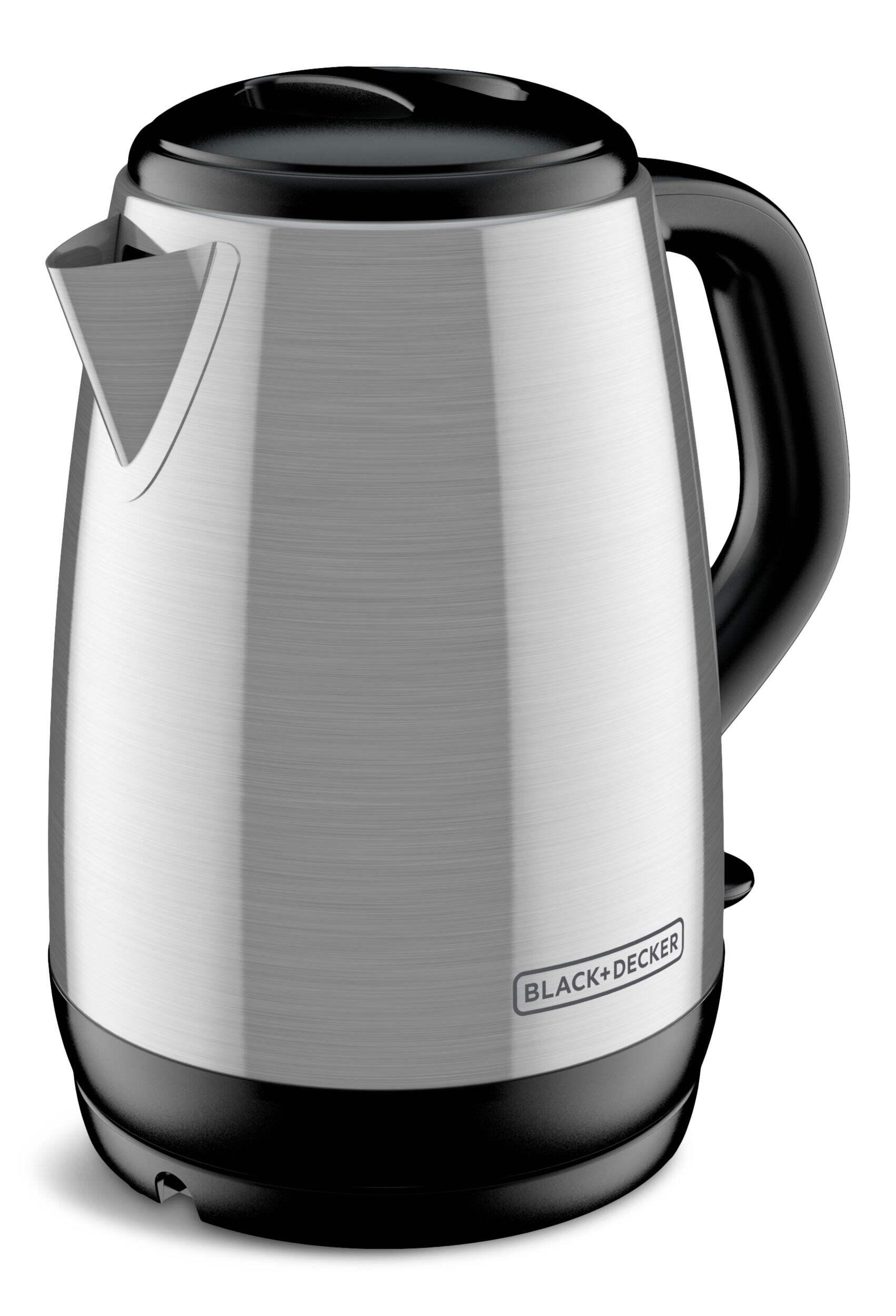 Black & Decker Cordless Electric Kettle w/ Auto Shut Off, Stainless Steel, 1.7L#043-1027-0
