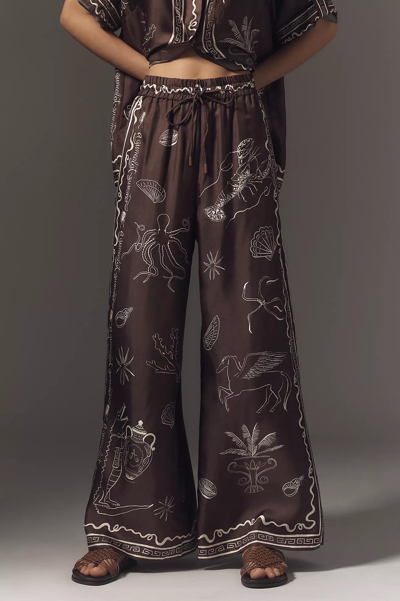 ALÉMAIS Sammy Relaxed Silk Satin Pants