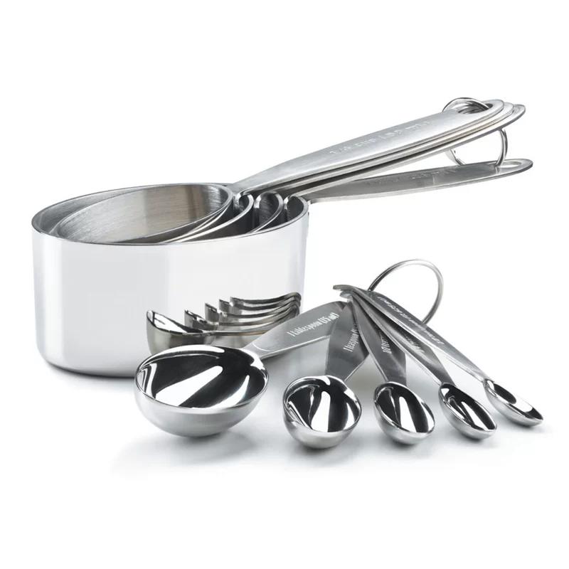 9-Piece Stainless Steel Measuring Cups And Spoon Set (Set of 9)