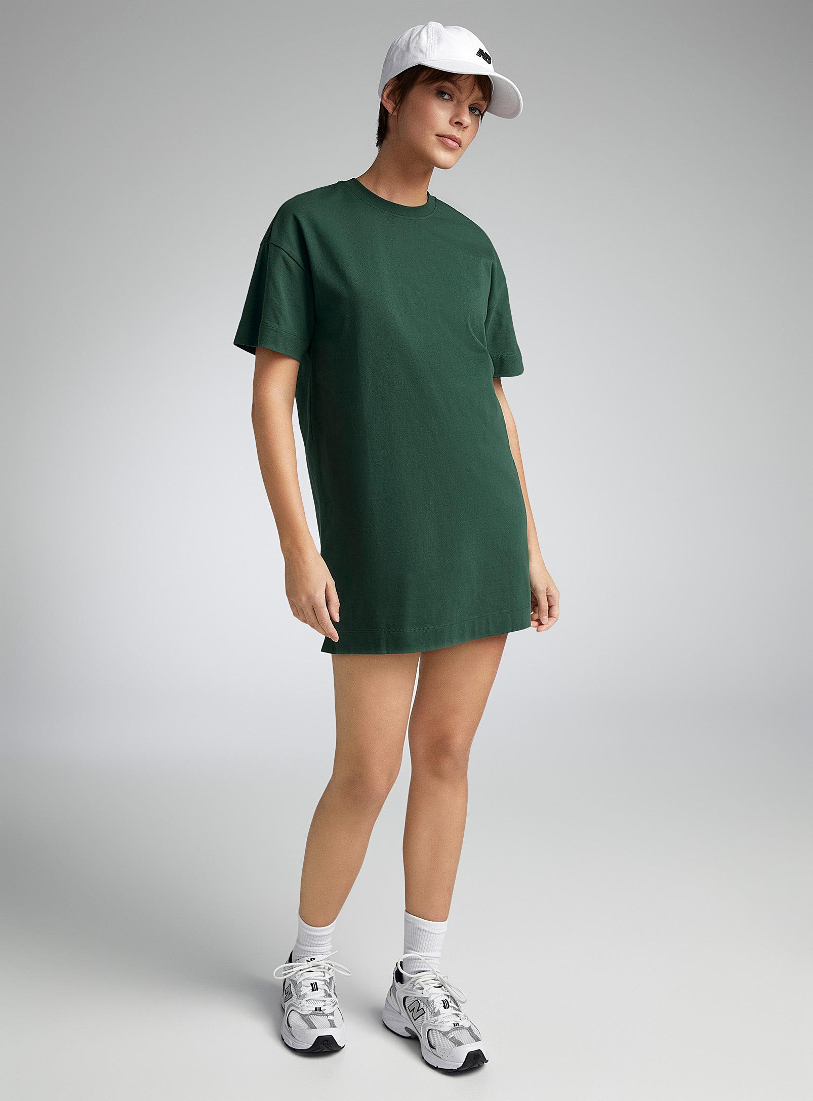 Twik - Women's Straight-fit crew-neck T-shirt dress