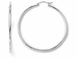 Finejewelers 14k White Gold Polished 2mm Hoop Earrings