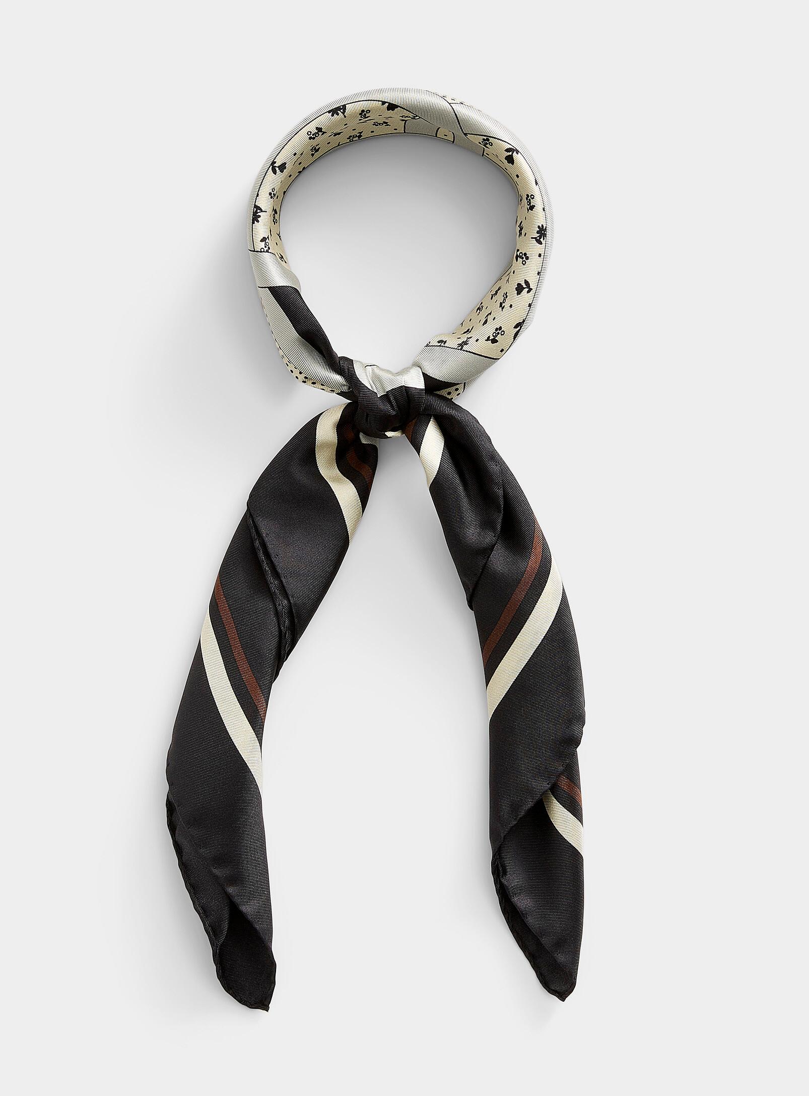 Pure silk multi-pattern tie scarf